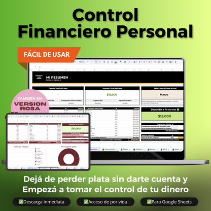 Plantilla Control Financiero Personal